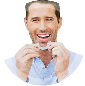 man-after-visiting-el-dorado-hills-orthodontist-receiving-invisalign-treatment