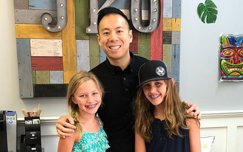 dr-jeff-with-children-after-braces-treatment-at-el-dorado-hills-california