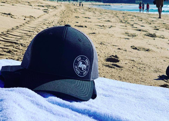 jeffrey kwong ortho hat on beach